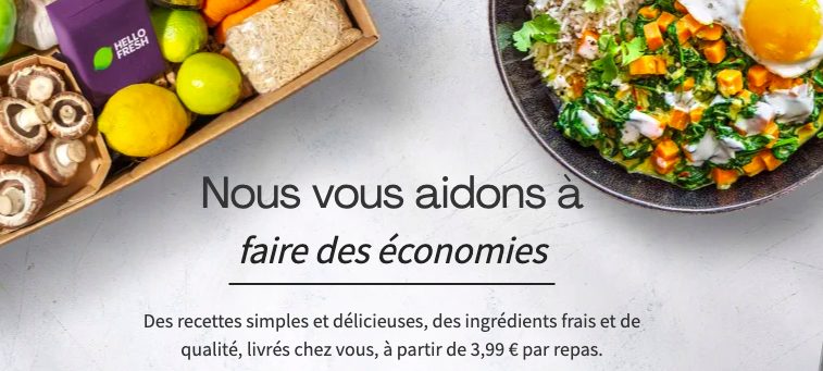 Code promo Hellofresh exclusif sur mon-panier-repas.fr